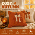 Embroidered Bow Holiday Pillow Covers – Set of 2