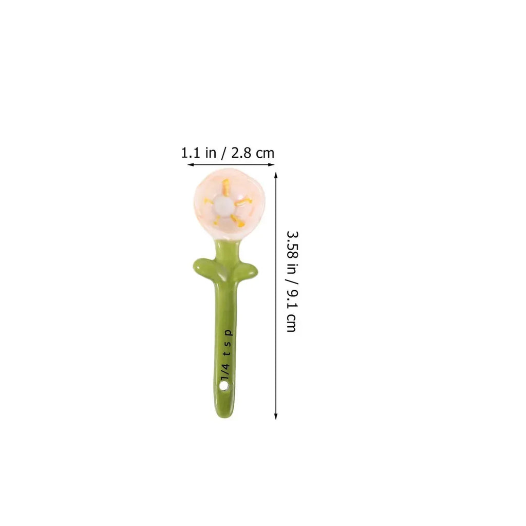 Ceramic Flower Measuring Spoon Set