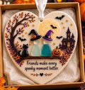 Halloween Friendship Pumpkin Ceramic Ornament