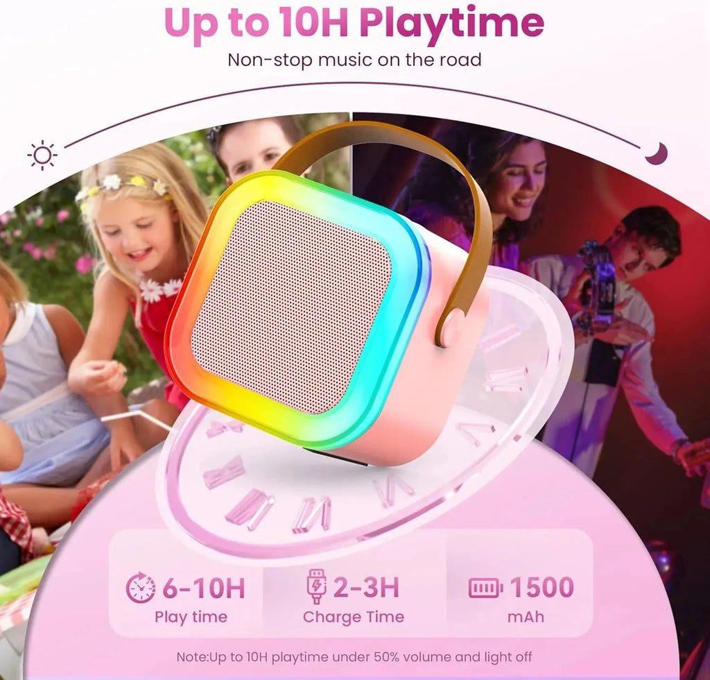 Portable Bluetooth Mini Karaoke Microphone Singing Speaker