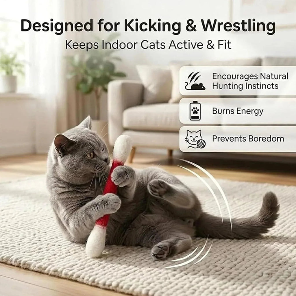 Giant Cotton Swab Cat Toy with Catnip 12PCS