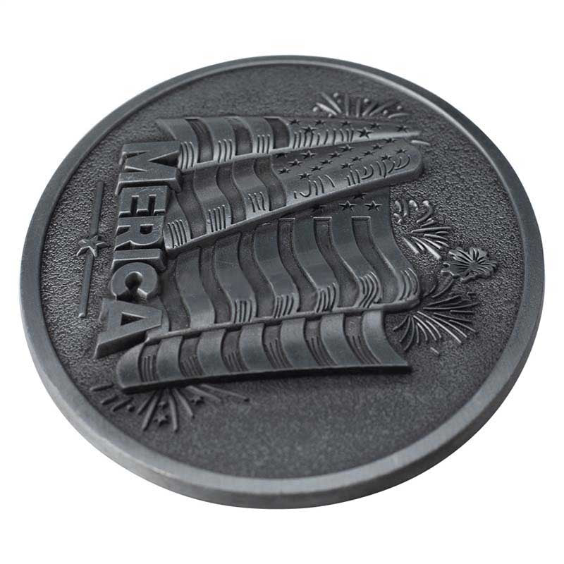 Oval MERICA Flag Belt Buckle
