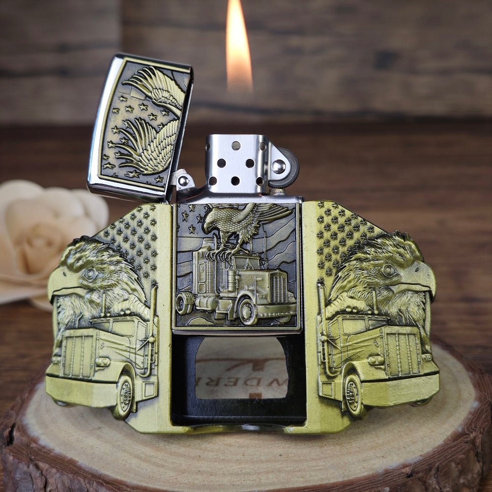 Patriot Belt Buckle with Hidden Lighter