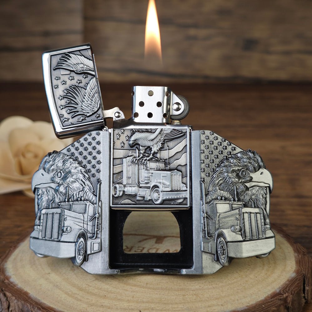 Patriot Belt Buckle with Hidden Lighter