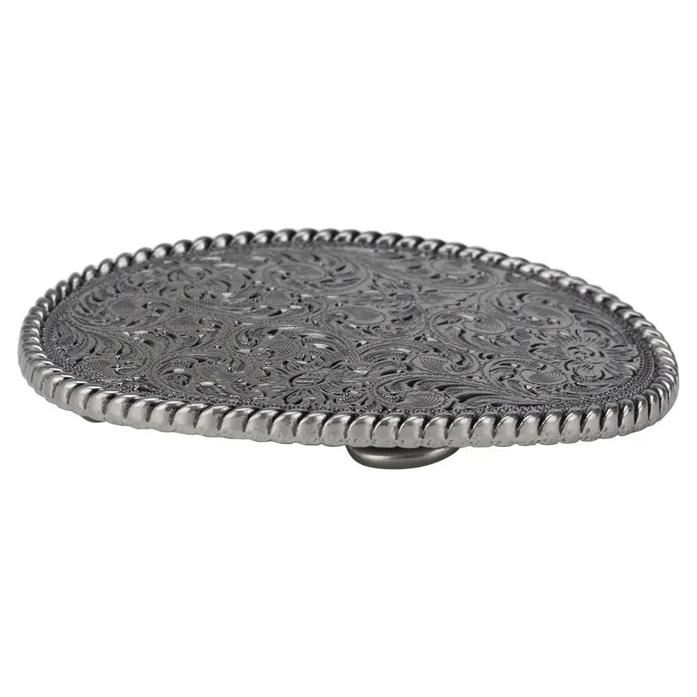 Pattern Antique Silver Belt Buckle