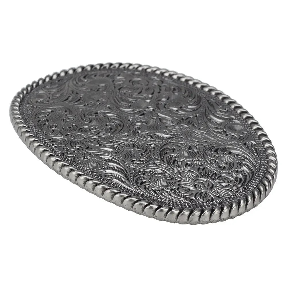 Pattern Antique Silver Belt Buckle