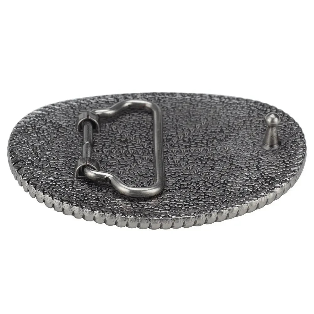 Pattern Antique Silver Belt Buckle