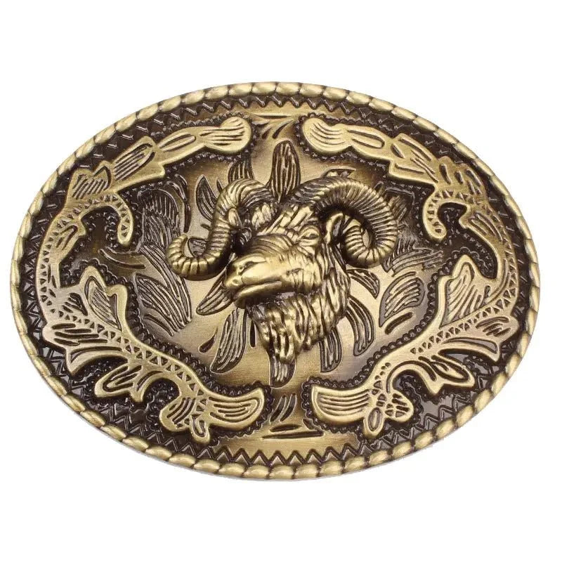 Goat Sheep Head Belt Buckle for Men