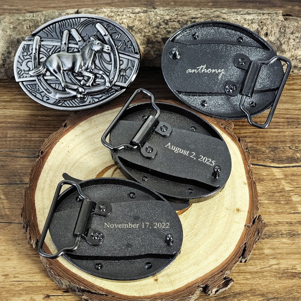 Cool Belt Buckle – Custom Text Engraved on the Back
