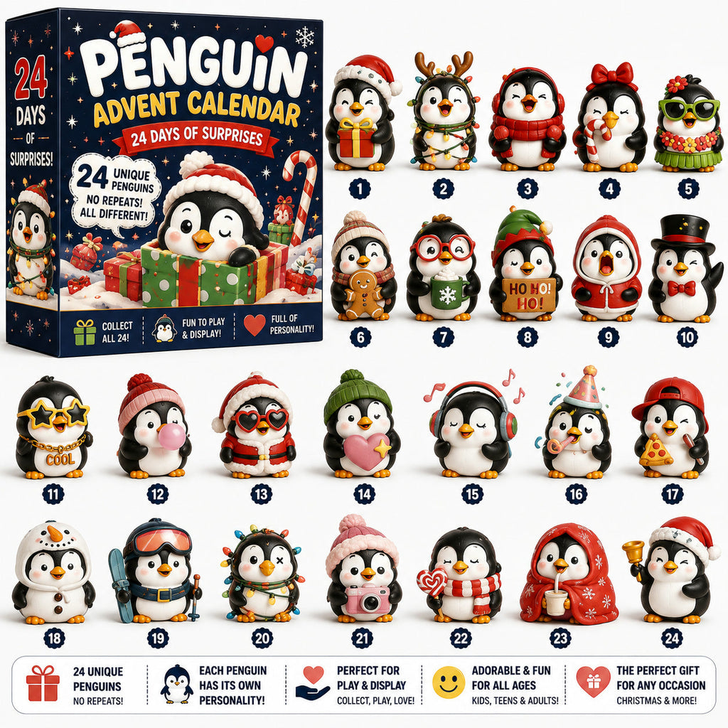Penguin Advent Calendar 2026 - 24 Unique Penguin Figurines