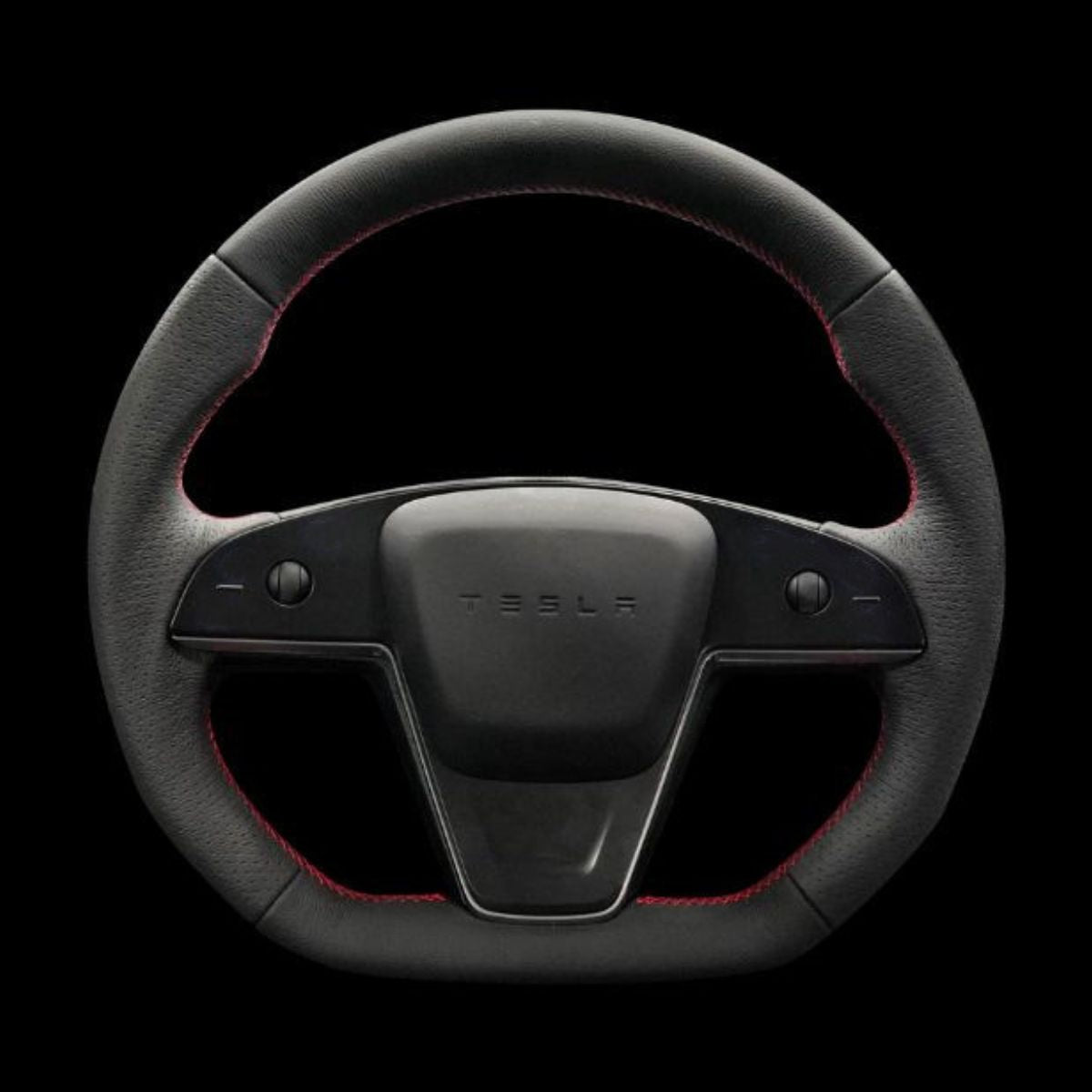 Sikunuo Touch Horn Plaid Round Steering Wheel Replacement for Tesla Model S / X 2021-2023