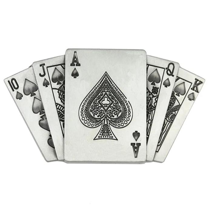 Poker Royal Flush Belt Buckle
