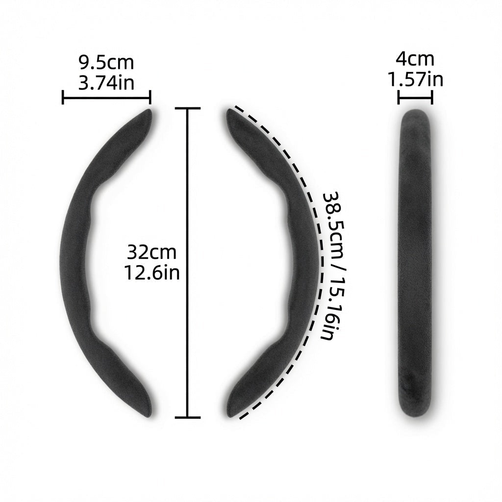 Premium Alcantara Anti-Slip Steering Wheel Cover for Model Y / Model 3 (3-Piece Set)