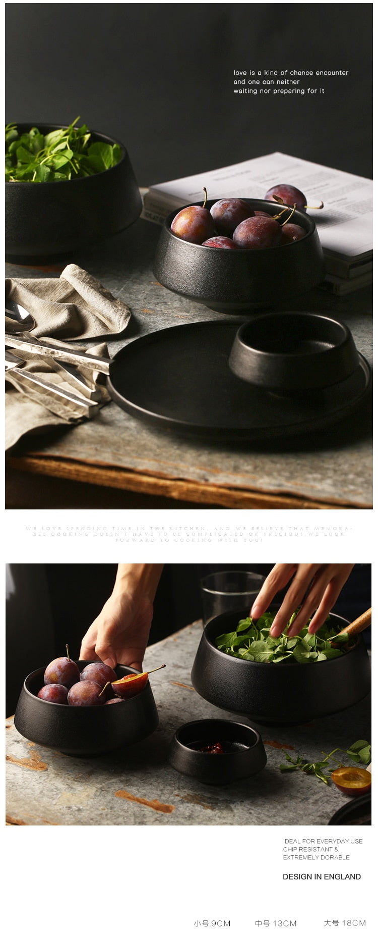 Sikunuo | Elegant Matte Black Snack Bowl