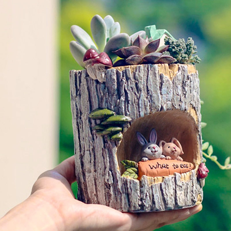 Sikunuo | Creative Animal Life Resin Flower Pots