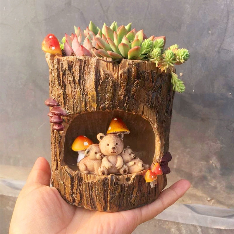 Sikunuo | Creative Animal Life Resin Flower Pots