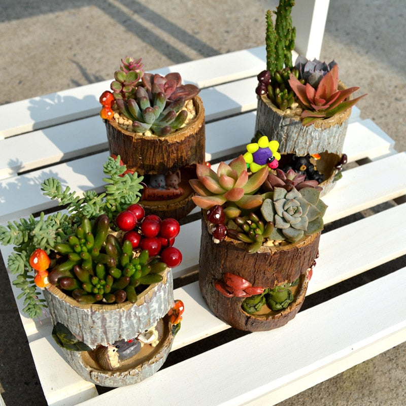 Sikunuo | Creative Animal Life Resin Flower Pots