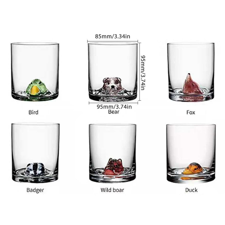 Sikunuo | 3D Animal Ultra Clear Unique Wine Glass