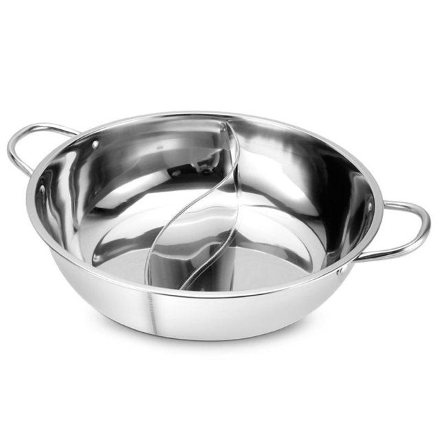 Sikunuo | Hot Pot Twin Divided Stainless Steel Pan