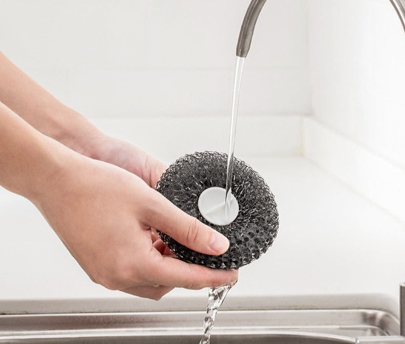 Sikunuo | Easy Dishwashing Stainless Steel Ball Brush
