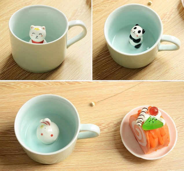 Sikunuo | 3D Creative Cartoon Animal Ceramic Mugs