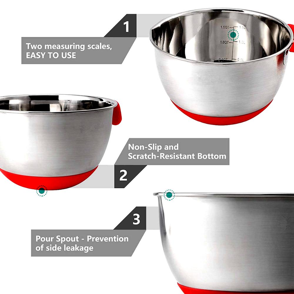 Sikunuo | Non-Slip Multifunctional Grater Mixing Bowls