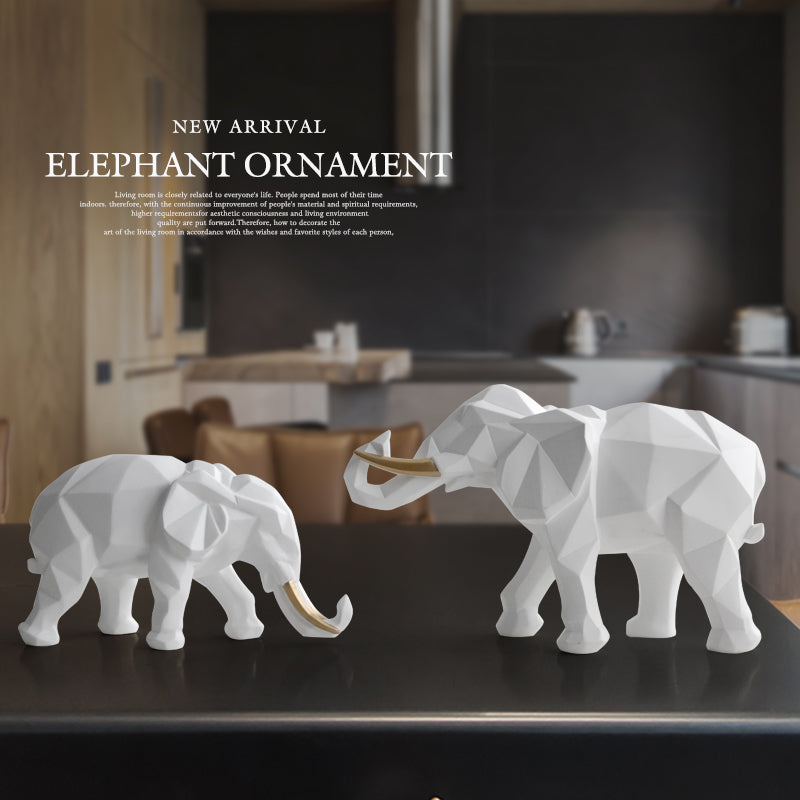 Sikunuo | Elegant Resin Modern Elephant Statue