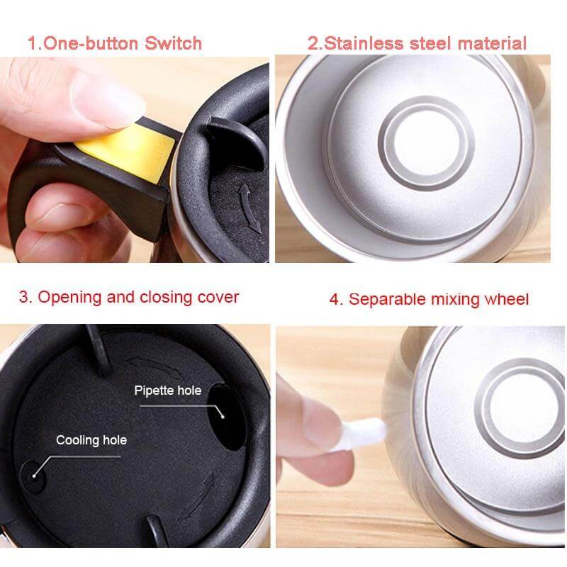 Sikunuo | Portable Self Stirring Coffee Mugs