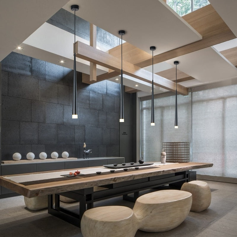 Sikunuo | Nordic Long Downlight Elegant Led Chandelier