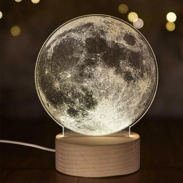 Sikunuo | 3D LED Moon Lamp Atmosphere Night Lights
