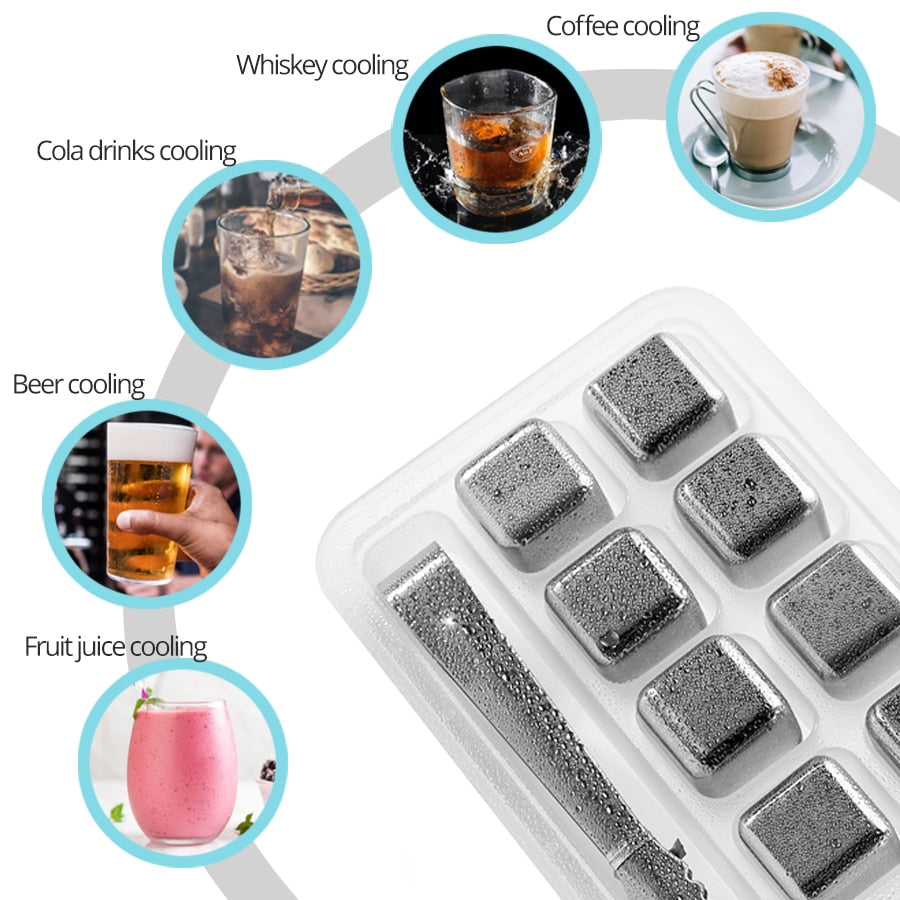 Sikunuo | Stainless Steel Reusable Ice Cubes