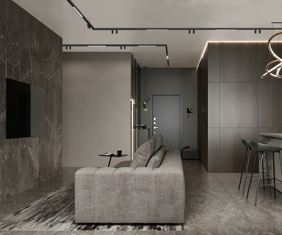 Sikunuo | Wall-Mounted Black Continuous Magnetic Track System Light