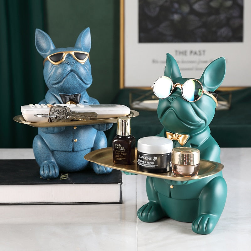 Sikunuo | Nordic Fancy Bulldog Storage Tray Home Decor