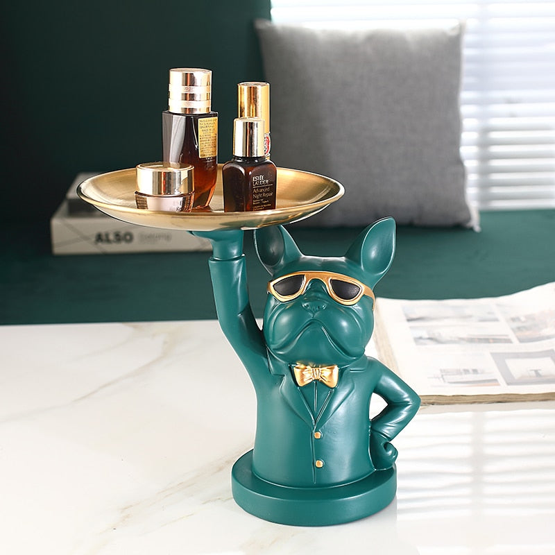 Sikunuo | Nordic Fancy Bulldog Storage Tray Home Decor
