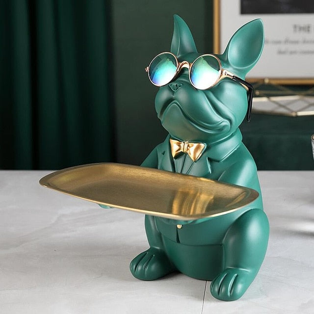 Sikunuo | Nordic Fancy Bulldog Storage Tray Home Decor