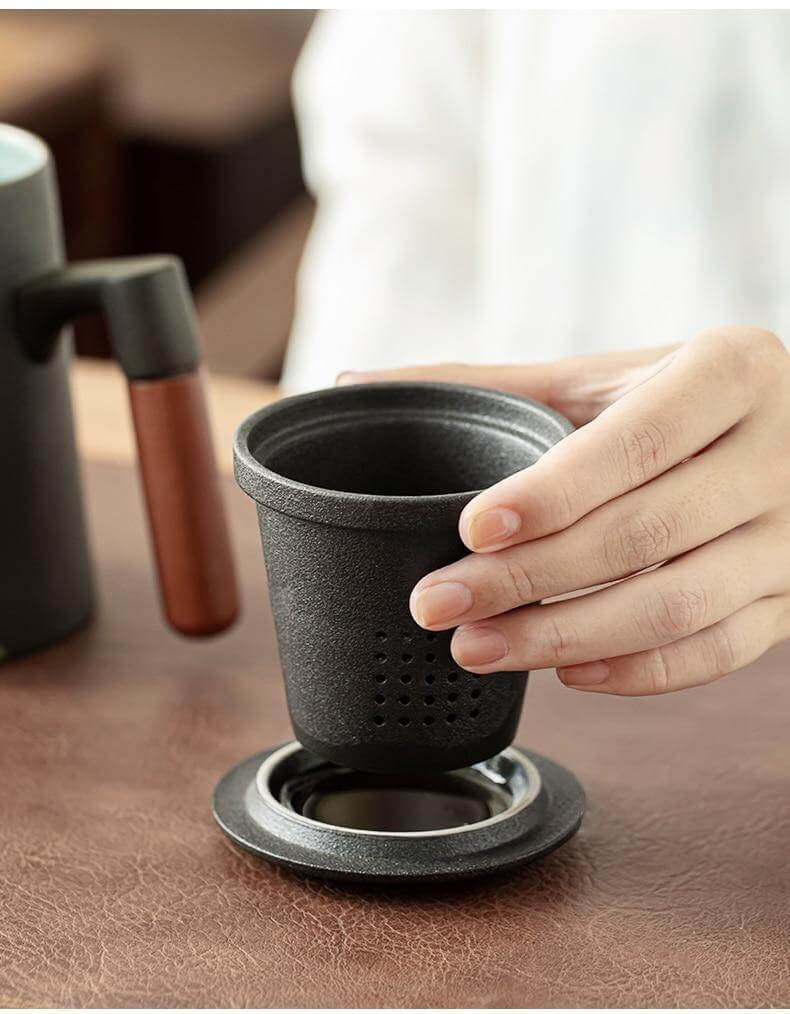 Sikunuo | Mountain Art Ceramic Tea Mugs With Filter