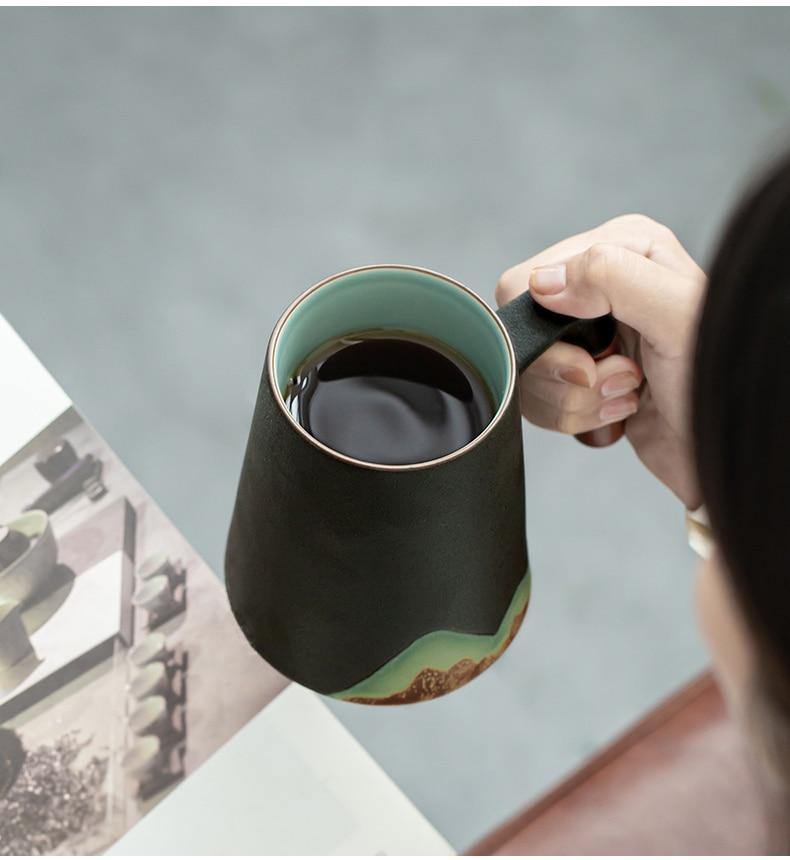 Sikunuo | Mountain Art Ceramic Tea Mugs With Filter
