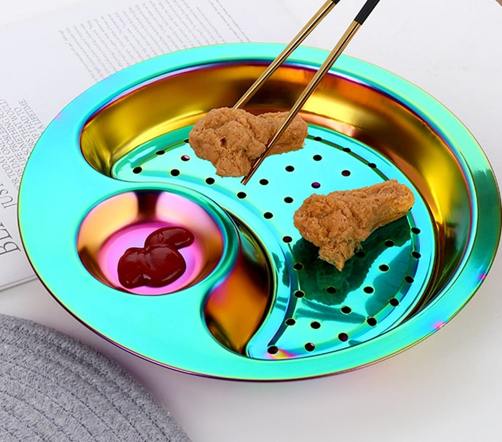Sikunuo | Creative Stainless Steel Double Breakfast Tray