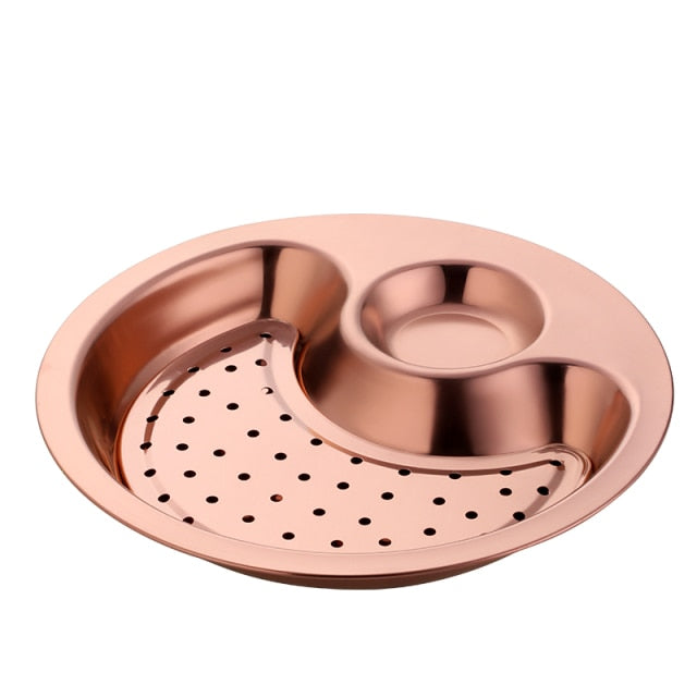 Sikunuo | Creative Stainless Steel Double Breakfast Tray