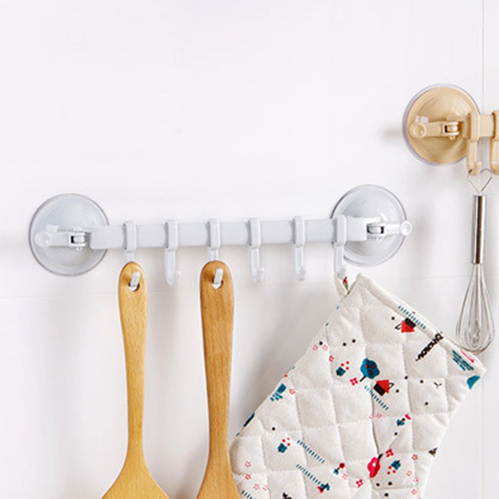 Sikunuo | Adjustable Hook Double Suction Towel Rack