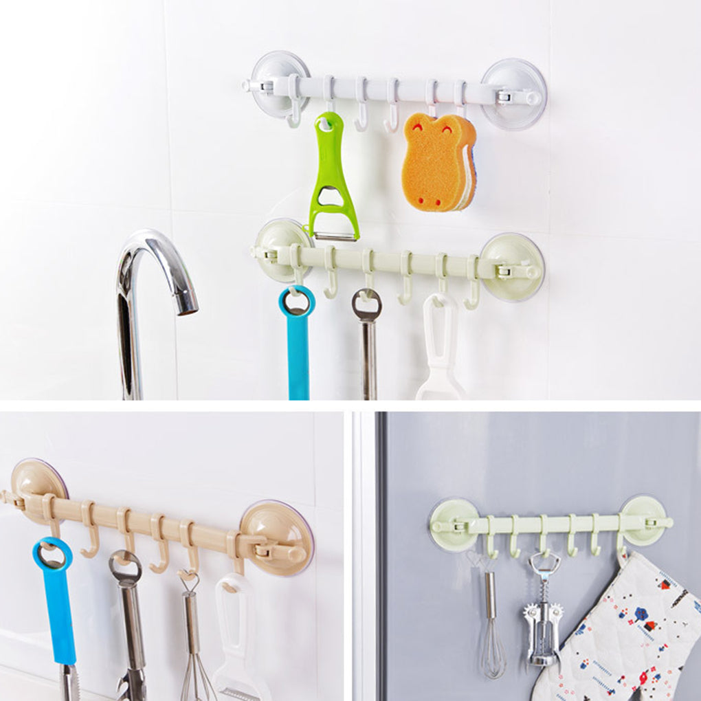 Sikunuo | Adjustable Hook Double Suction Towel Rack
