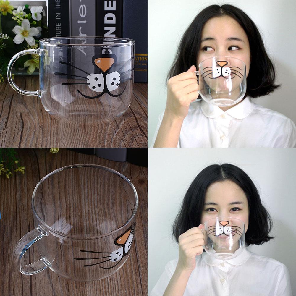 Sikunuo | Cute Cat Glass Coffee Cup