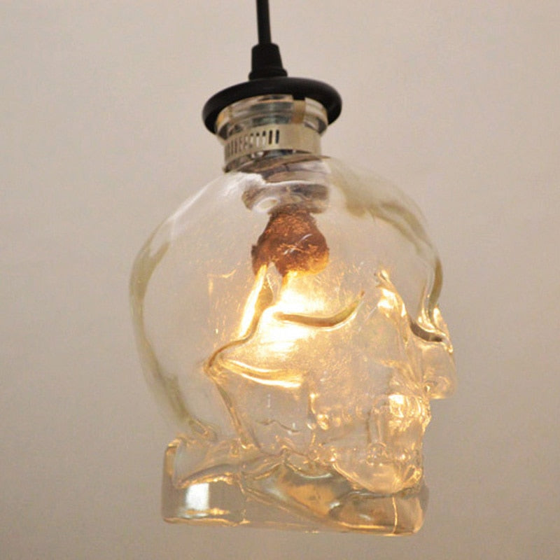 Sikunuo | Retro Skull Glass Pendant Light