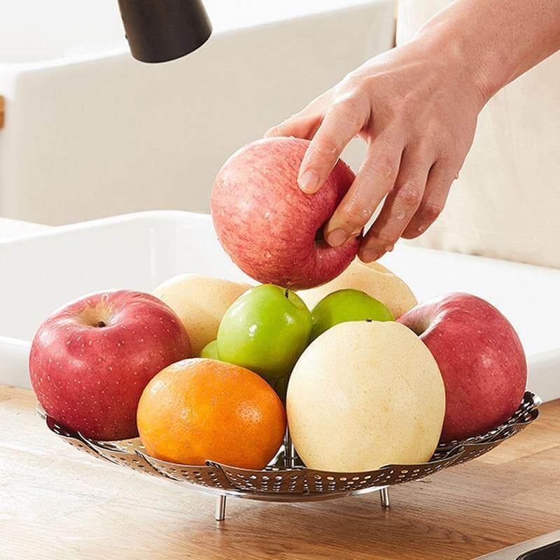 Sikunuo | Vegetable Folding Stainless Steel Steaming Rack