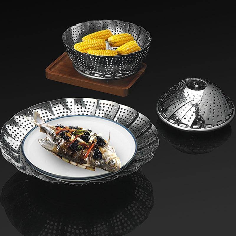 Sikunuo | Vegetable Folding Stainless Steel Steaming Rack