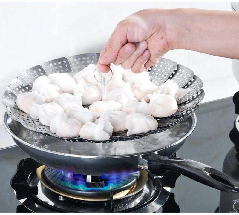 Sikunuo | Vegetable Folding Stainless Steel Steaming Rack