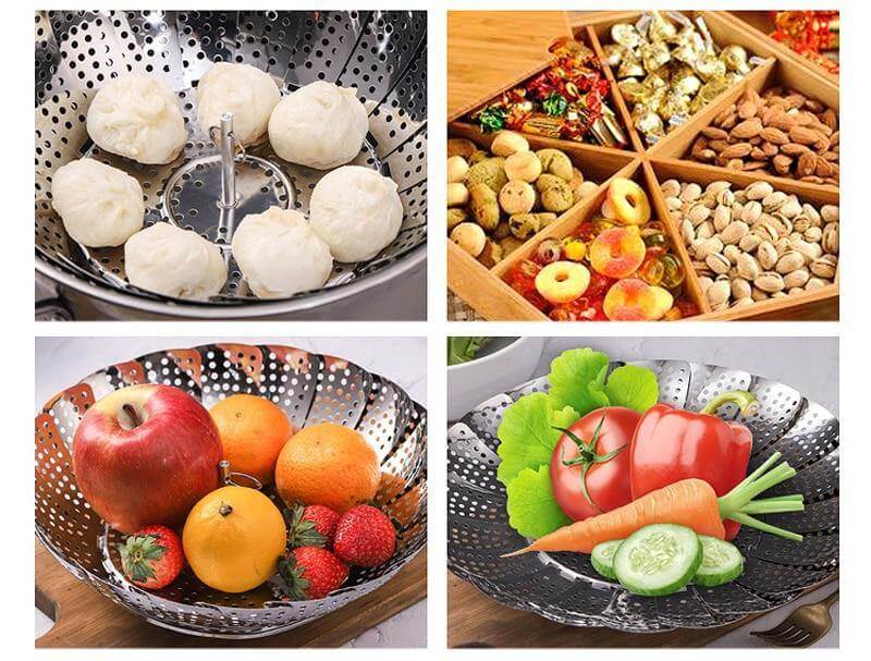 Sikunuo | Vegetable Folding Stainless Steel Steaming Rack