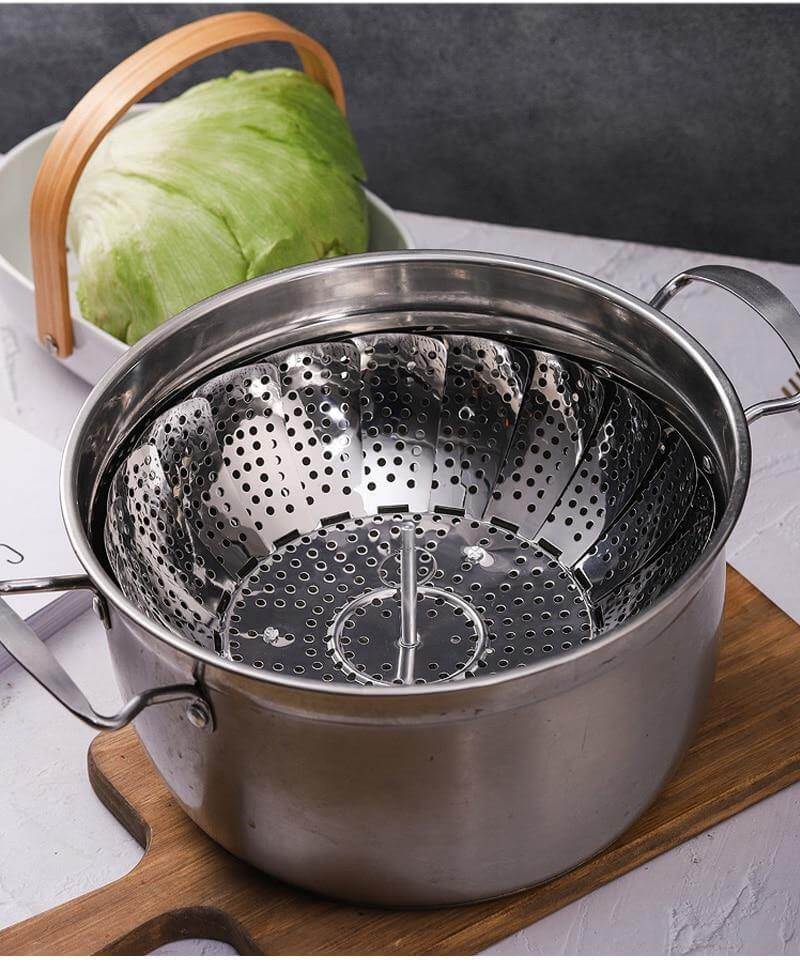 Sikunuo | Vegetable Folding Stainless Steel Steaming Rack