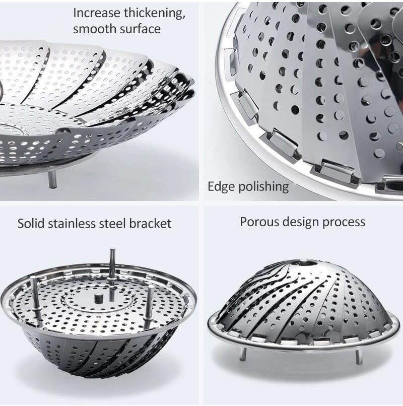 Sikunuo | Vegetable Folding Stainless Steel Steaming Rack