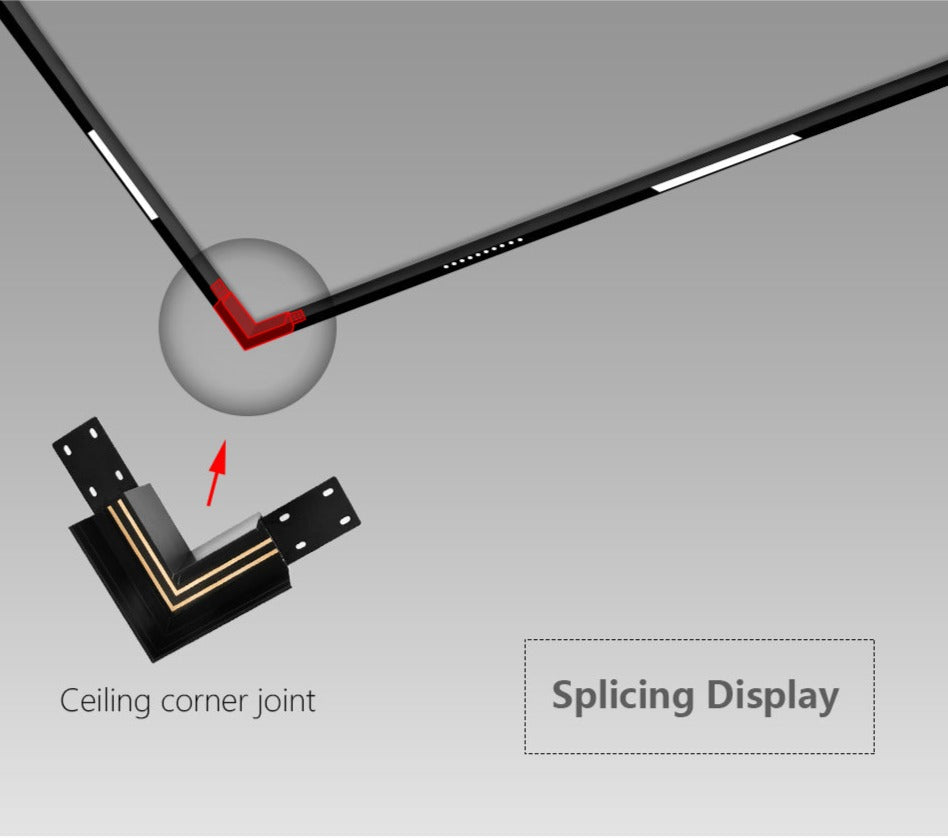 Sikunuo | Wall-Mounted Black Continuous Magnetic Track System Light